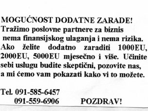 Budite skeptični :)