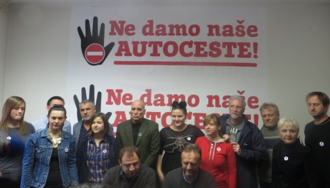 Predstavnici inicijative Ne damo naše autoceste<br>