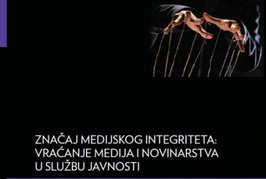 <h5 class="field-item even">"Značaj medijskog integriteta: Vraćanje medija i novinarstva u službu javnosti"; Autorice:Brankica Petković, Sandra Bašić Hrvatin, Sanela Hodžić; Izdavač:&nbsp; Fondacija Mediacentar Sarajevo,<span class="date-display-single">2014</span></h5>