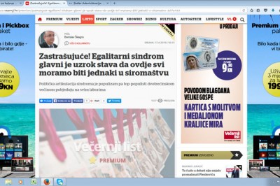 Bauk egalitarizma širi se Hrvatskom: Večernji list<br>