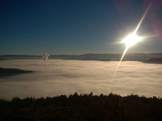 Gusti oblak magle iznad Pljevlja, Crna Gora/ Foto: Bankwatch