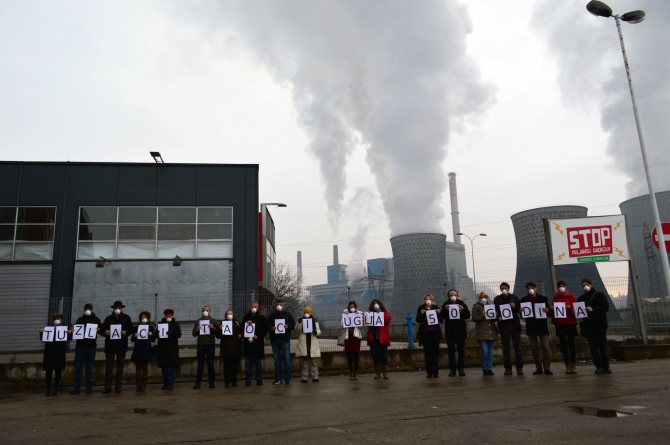 Prosvjed građana Tuzle, taoca zagađenog zraka/ Foto: Bankwatch