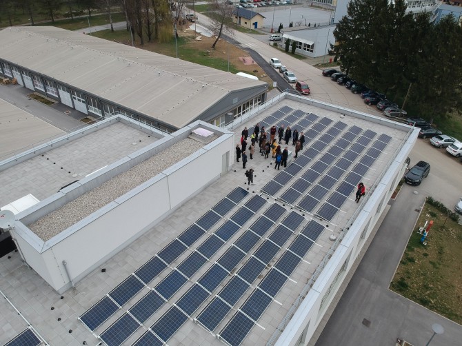 Jedna od dvije solarne elektrane koje su u Križevcima financirali građani, Foto: ZEZ